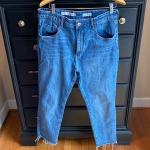 ANTHROPOLOGIE PILCRO High Rise Straight Leg Cropped Jeans Size 32